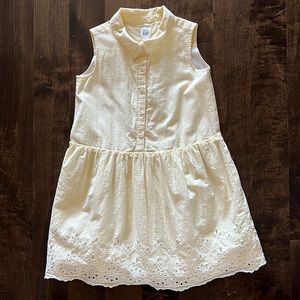 Gap yellow gingham dress